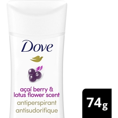 Dove Antisudorifique en Bâton Baie d'Açaï et Fleur de Lotus 74 g, 12,15 $/100g