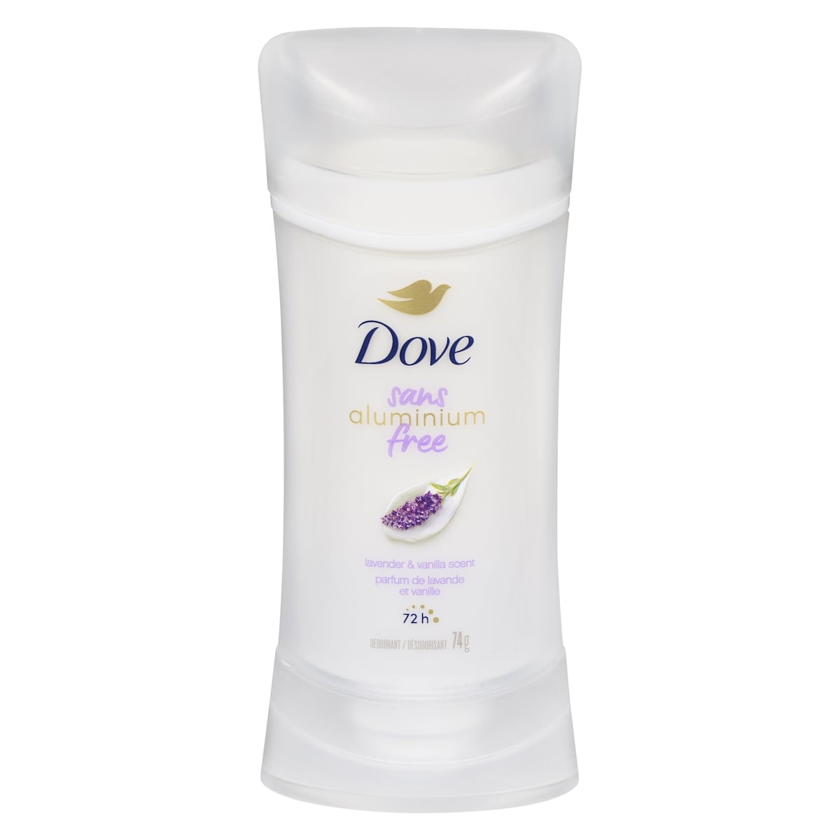 Dove Aluminum Free Déodorant for Women Lavender & Vanilla Scent 74 g, $10.81/100g