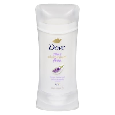 Dove Désodorisant sans aluminium parfum lavande et vanille 74 g, 12,15 $/100g
