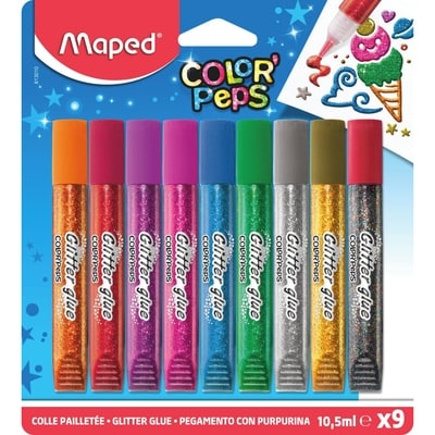 Maped Colle à paillettes paquet de 9 1 ea, 5,50 $/1ch