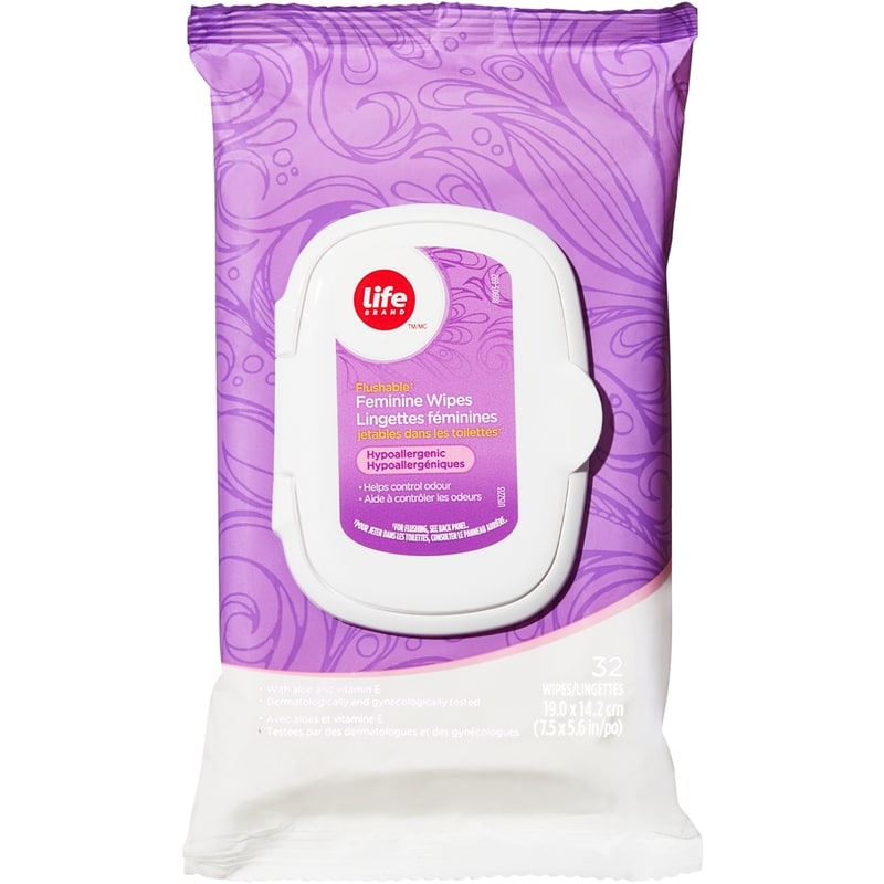 Flushable Feminine Wipes