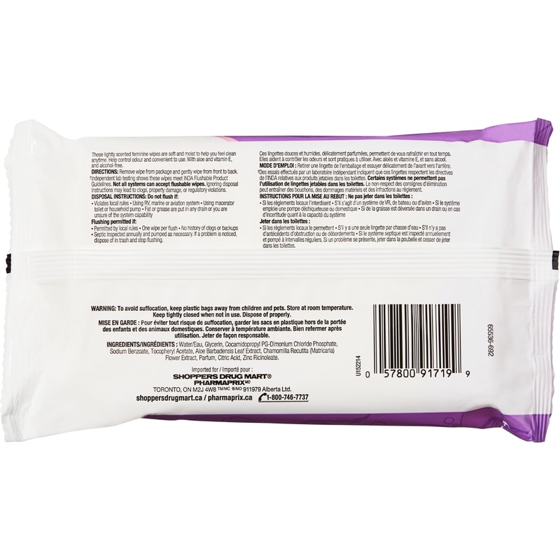 Flushable Feminine Wipes