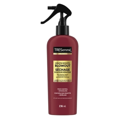 TRESemme Vaporisateur Anti-Chaleur Séchage Douceur Kératine pour contrôle des frisottis et démêlage, protège jusqu'à 230 °C 236 ml, 3,81 $/100ml