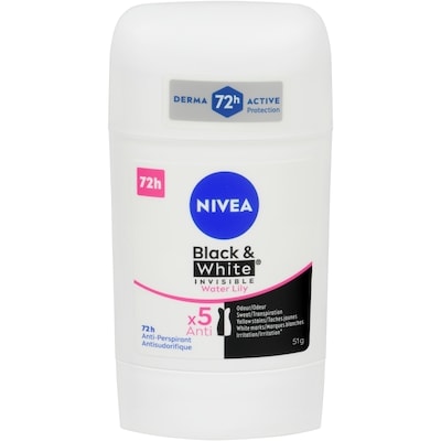 Nivea Antitranspirant en bâton Black & White Invisible Water Lily 51 g, 10,76 $/100g