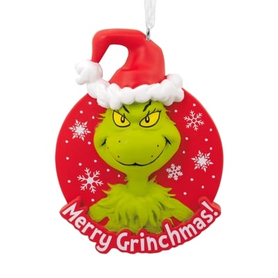 Hallmark Ornament, Bas Relief Merry Grinchmas 1 ea, $13.00/1ea