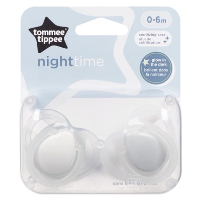 Tommee Tippee Pacifiers Nighttime 0-6 M 1 ea, $7.49/1ea