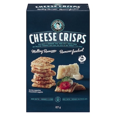 John Wm. Macy's Cheese Crisps Melting Romano 127 g, $5.90/100g