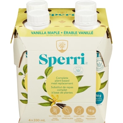 Sperri Complete Plant-Based Meal Replacement Vanilla Maple 4x330.0 ml, $1.74/100ml