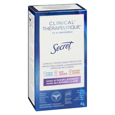 Clinical Strength Invisible Solid Antiperspirant and Deodorant, Clean Lavender