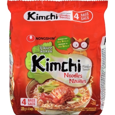 Nong Shim Noodles With Soup Mix Kimchi Flavour 480 g, $1.14/100g