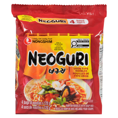 Nong Shim Neoguri Ramyun Noodles With Soup Mix Spicy Seafood Flavour 480 g, $1.25/100g