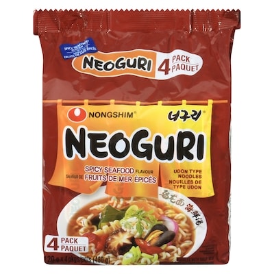Nong Shim Neoguri Ramyun Noodles With Soup Mix Spicy Seafood Flavour 480 g, $1.25/100g