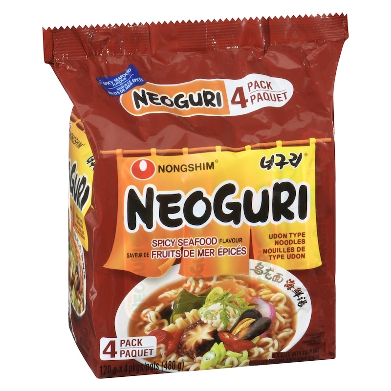 Neoguri Ramyun Noodles With Soup Mix Spicy Seafood Flavour