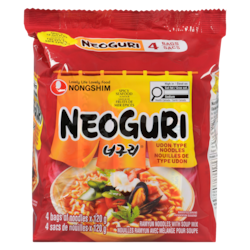 Nong Shim Neoguri nouilles ramyun avec mélange pour soupe saveur de fruits de mer épicés 480 g, 1,35 $/100g