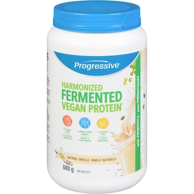 Progressive Harmonized fermented vegan protein vanille naturelle 680 g, 9,56 $/100g