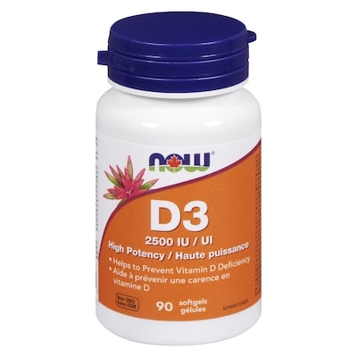 Now D3 2500 Iu 90 ea, $0.07/1ea