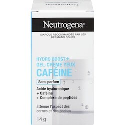 Neutrogena Hydro Boost Gel-crème Yeux Caféine, crème-yeux, acide hyaluronique, hydratant antioxydant, sans parfum 14 g, 242,79 $/100g