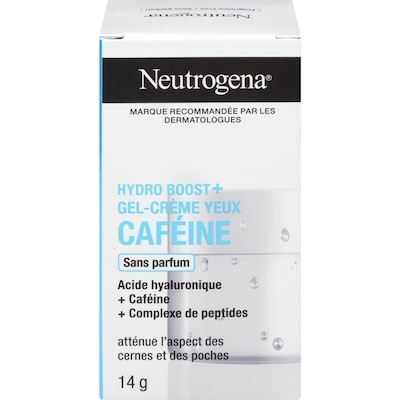 Neutrogena Hydro Boost Gel-crème Yeux Caféine, crème-yeux, acide hyaluronique, hydratant antioxydant, sans parfum 14 g, 224,93 $/100g