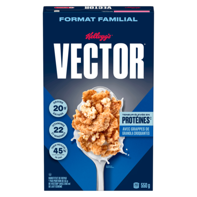 Kellogg’s Vector substitut de repas format familial 550 g, 1,45 $/100g