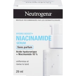 Neutrogena Sérum Hydro Boost Niacinamide, acide hyaluronique, 10 %  de niacinamide, vitamine B3 Sérum sans parfum pour le visage 29 ml, 117,90 $/100ml