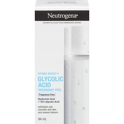 Neutrogena Hydro Boost Glycolic Acid Overnight Peel - Hyaluronic Acid, Glycolic Acid, AHA - Exfoliating Face Peel  94 ml, $41.48/100ml