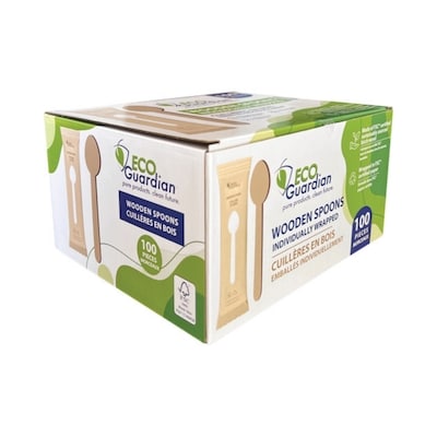 null Cuillère en bois naturel, en vrac (100 unités) 100 ea, 0,06 $/1ch