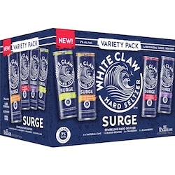 WHITE CLAW Hard Seltzer Variety Pack (ID required at pick-up) 12x355.0 ml, $0.82/100ml