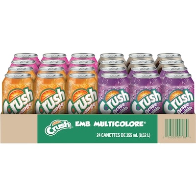 Crush Assortiment de sodas 24x355.0 ml, 3,66 $/100ml