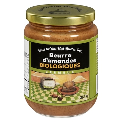 Nuts to You Beurre d'amandes Biologiques crémeux 365 g, 4,93 $/100g