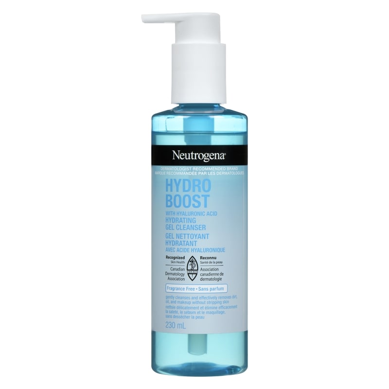 Hydro Boost Fragrance-Free Hydrating Cleansing Gel, Facial Cleanser, Hyaluronic Acid, Paraben Free