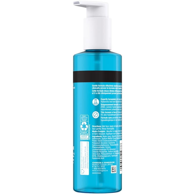 Hydro Boost Hydrating Cleansing Gel, Facial Cleanser, Hyaluronic Acid, Non Comedogenic, Paraben Free