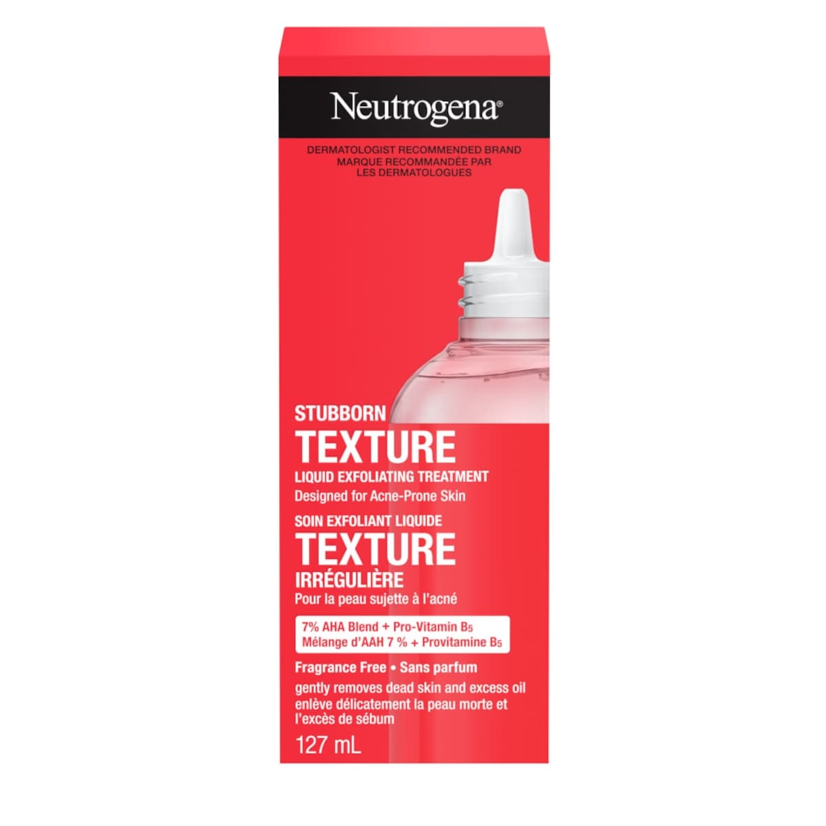 Neutrogena Stubborn Texture Exfoliating Treatment, Face Wash, Citric Acid  Glycolic Acid, Vitamin B5, Fragrance-Free 127 ml, $13.85/100ml