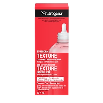 Neutrogena Stubborn Texture Exfoliating Treatment, Face Wash, Citric Acid  Glycolic Acid, Vitamin B5, Fragrance-Free 127 ml, $15.74/100ml