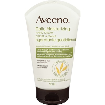 Aveeno Daily Moisturizing Hand Cream, Dry Skin Hand Lotion, Non-GMO Oat Moisturizer, Paraben Free, Fragrance Free 97 ml, $9.06/100ml
