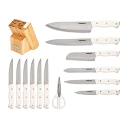 Farberware EdgeKeeper 14PC Cutlery Set-Triple Rivet, White 1 ea, $85.00/1ea