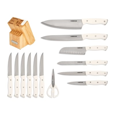 Farberware EdgeKeeper 14PC Cutlery Set-Triple Rivet, White 1 ea, $85.00/1ea