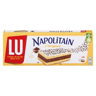 LU Napolitain Sponge Cake Filled With Chocolate 180 g, $4.16/100g