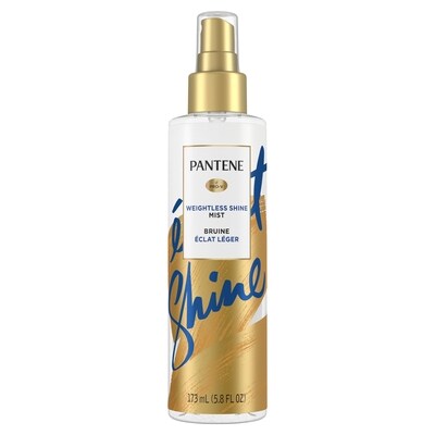 Pantene Vaporisateur lustrant , léger, ajoute de l’éclat aux cheveux ternes grâce à la vitamine B5, sûr pour les cheveux colorés, Pro-V 173 ml, 3,47 $/100ml