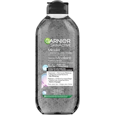 Garnier Eau Micellaire Nettoyante et Démaquillante en Gel au Charbon & Acide Salicylique 400 ml, 3,25 $/100ml