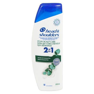 Head & Shoulders Shampooing et revitalisant 2 en 1 pour cuir chevelu qui démange 370 ml, 1,62 $/100ml