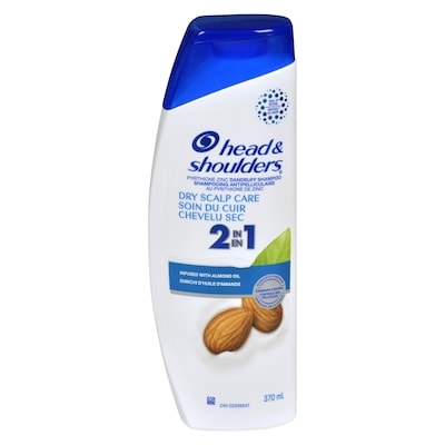 Head & Shoulders Shampooing et revitalisant antipelliculaire 2∘en∘1 Soin du cuir chevelu sec 370 ml, 1,97 $/100ml
