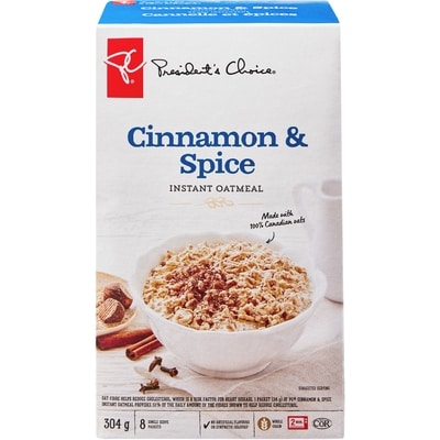 le Choix du Président Gruau instantané, cannelle et épices, 8 portions 304 g, 1,48 $/100g