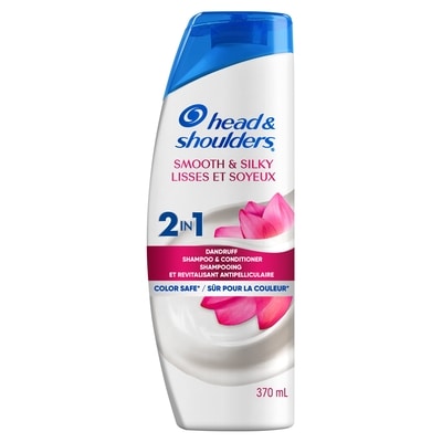 Head & Shoulders Shampooing et revitalisant 2 en 1 Lisses et soyeux 370 ml, 1,89 $/100ml