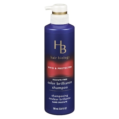 HB Hair Biology Shampooing Revitalisant Biotin Color Brilliance sans sulfate avec biotine, pour cheveux rêches, gris et colorés 380 ml, 4,87 $/100ml