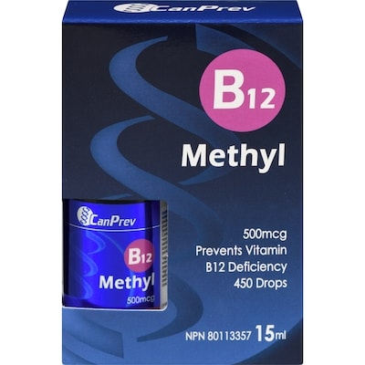 CanPrev B12 Methyl Drops 500 Mcg 15 ml, $133.27/100ml