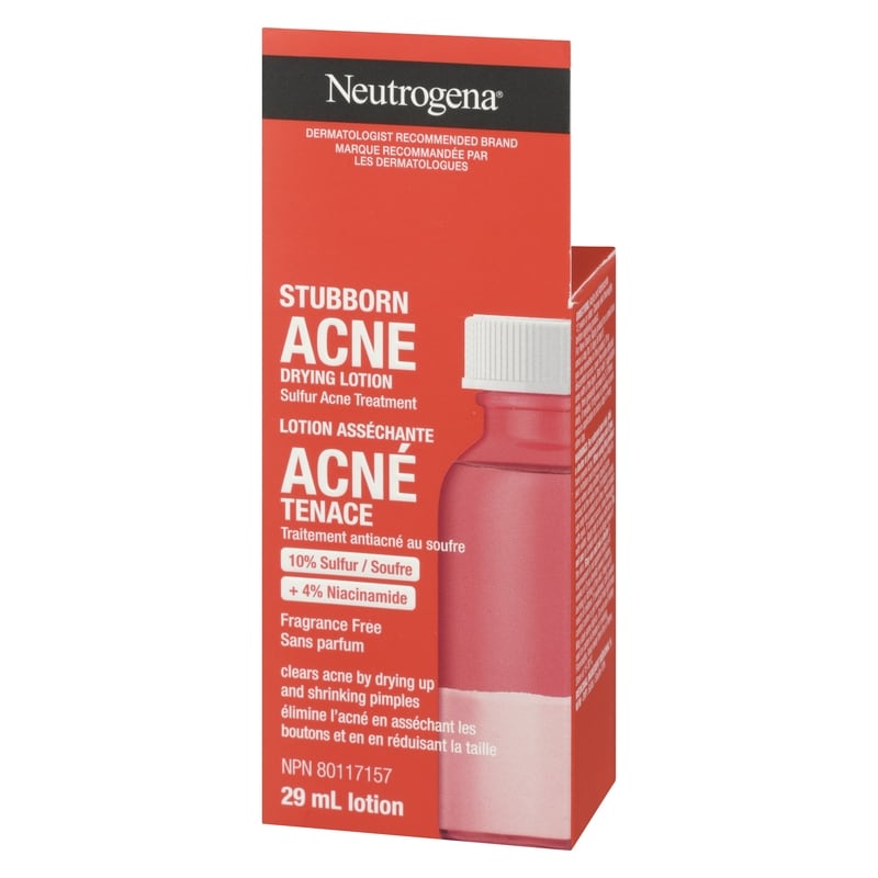 Stubborn Acne Drying Lotion, Niacinamide  Sulfur, Pimple Overnight Spot Treatment, Fragrance-Free