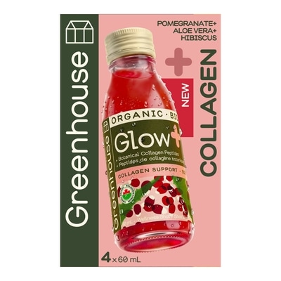 Greenhouse Glow Organic Wellness Shots with Pomegranate and Tremella, 4 Pack 4x60.0 ml, $5.83/100ml