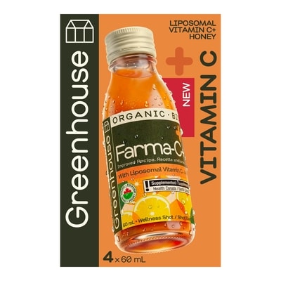 Greenhouse Farma-C+ Organic Vitamin C Wellness Shots, 1000 mg, 4 Pack 4x60.0 ml, $5.83/100ml