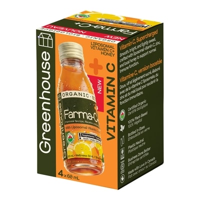 Farma-C+ Organic Vitamin C Wellness Shots, 1000 mg, 4 Pack
