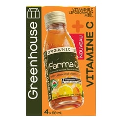 Greenhouse Shots bien-être biologiques Farma-C+ à la vitamine C, 1 000 mg, 4 unités 4x60.0 ml, 5,42 $/100ml